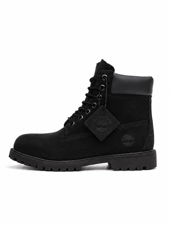 Timberland Shoes - Timberland 6-Inch Premium Waterproof Boot All Black Nubuck Size 7